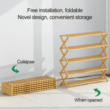 4-Layer Balcony Living Room Collapsible Solid Wood Flower Stand Potted Planting Shelves, Length: 50cm, 50cm 4-Layer