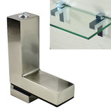 3-24mm F Type Brushed Zinc Alloy Fixed Clip Glass Wood Layer Board Bracket, 3-24mm Brushed 3-24mm Brushed