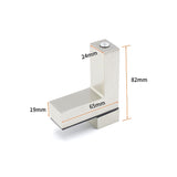 3-24mm F Type Brushed Zinc Alloy Fixed Clip Glass Wood Layer Board Bracket, 3-24mm Brushed