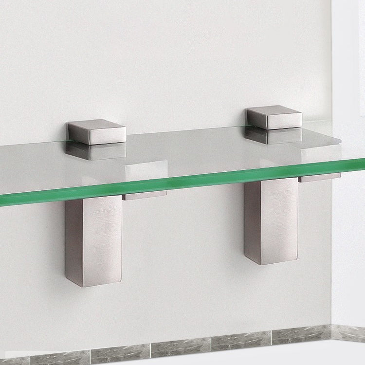 3-24mm F Type Brushed Zinc Alloy Fixed Clip Glass Wood Layer Board Bracket, 3-24mm Brushed