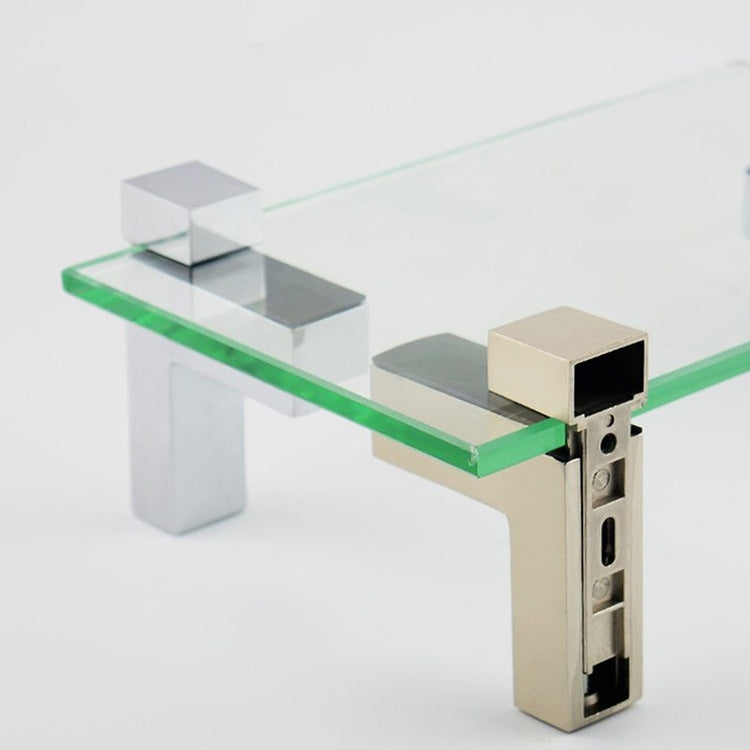 3-24mm F Type Glossy Polished Zinc Alloy Fixed Clip Glass Wood Layer Board Bracket, 3-24mm Glossy