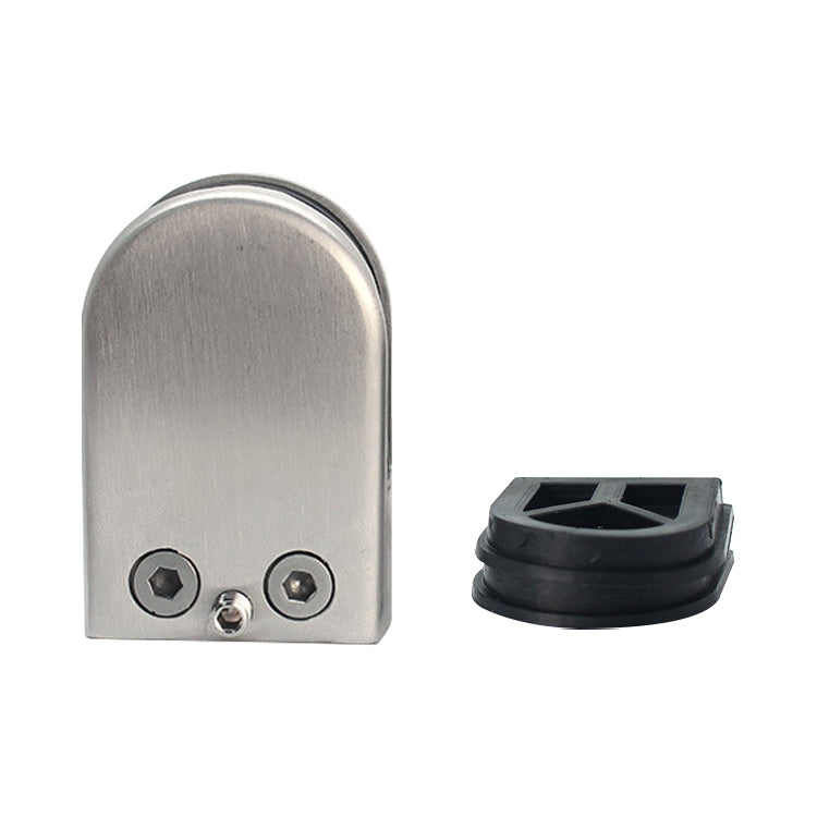 5-8mm Concave Curved Bottom Matte Polished 201 Stainless Steel Fixed Clip Railing Glass Wood Layer Board Clamp Bracket, 5-8mm, Curved Bottom, 201 Stainless Steel