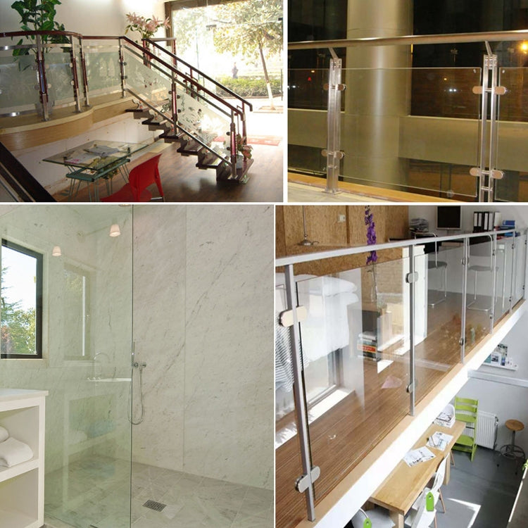 15-20mm Flat Bottom Matte Polished 304 Stainless Steel Fixed Clip Railing Glass Wood Layer Board Clamp Bracket, 15-20mm, Flat Bottom, 304 Stainless Steel