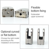 5-8mm Flat Bottom Matte Polished 304 Stainless Steel Fixed Clip Railing Glass Wood Layer Board Clamp Bracket, 5-8mm, Flat Bottom, 304 Stainless Steel