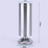 Stainless Steel Wire Drawing Thickened Column Sofa Furniture Cabinet Foot, Height: 150mm, 150mm