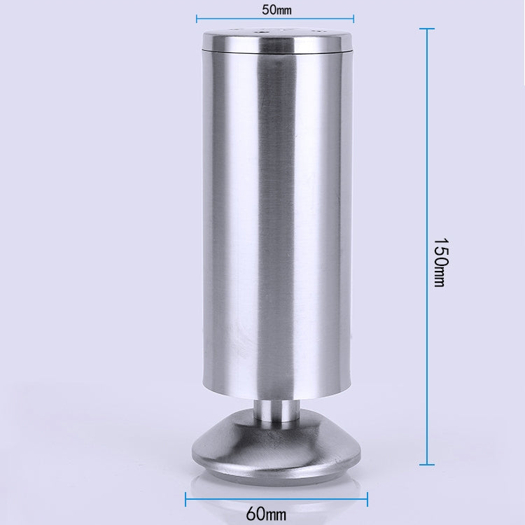 Stainless Steel Wire Drawing Thickened Column Sofa Furniture Cabinet Foot, Height: 150mm, 150mm