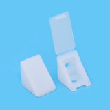 200 PCS Plastic Thickened Corner Connector Furniture Right Angle Board Bracket with Cover, Size: S, Size: S