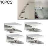 10 PCS Single Hole Aluminum Alloy Glass Fixing Clip, S, 10mm, S, 10mm S, 10mm