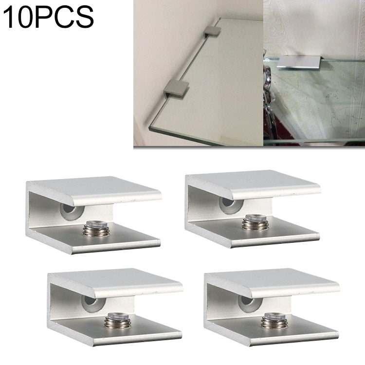 10 PCS Single Hole Aluminum Alloy Glass Fixing Clip, S, 12mm, S, 12mm S, 12mm