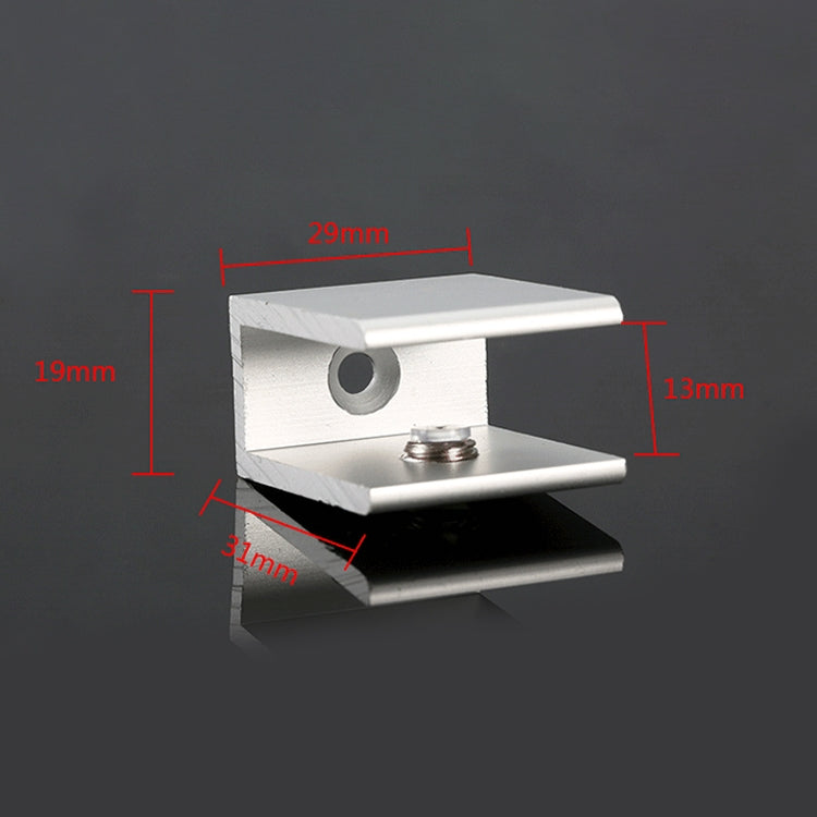 10 PCS Single Hole Aluminum Alloy Glass Fixing Clip, S, 12mm, S, 12mm