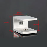 10 PCS Single Hole Aluminum Alloy Glass Fixing Clip, S, 18mm, S, 18mm