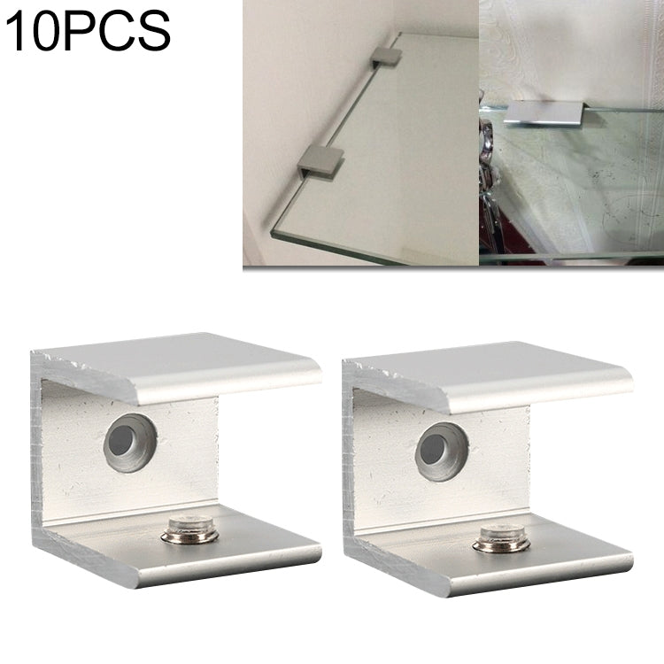 10 PCS Single Hole Aluminum Alloy Glass Fixing Clip, S, 20mm, S, 20mm S, 20mm