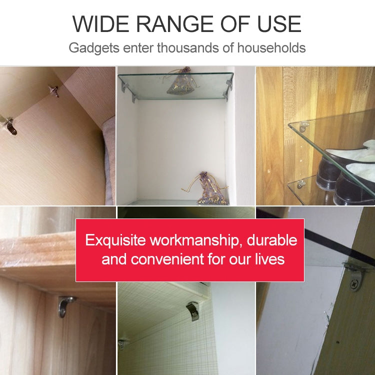 30 PCS Large Right Angle Thickened Zinc Alloy Bright Layer Sucker Plate Bracket, Weight: 12.2g, Large Right Angle