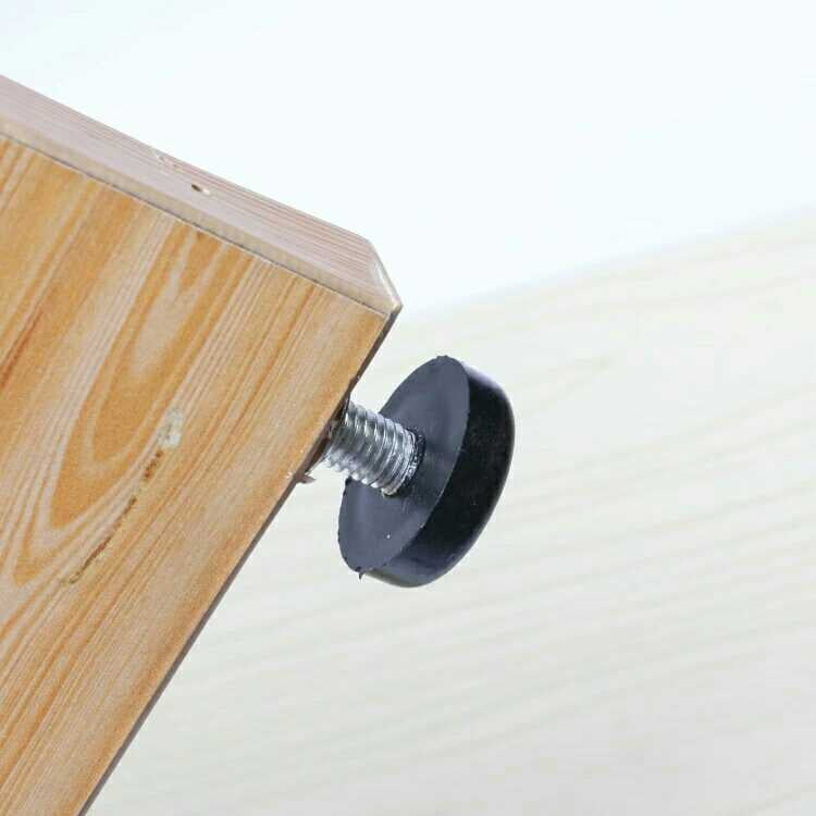 100 PCS Adjustable Foot Pad Furniture Screw Support Stub, M6x12, M6x12