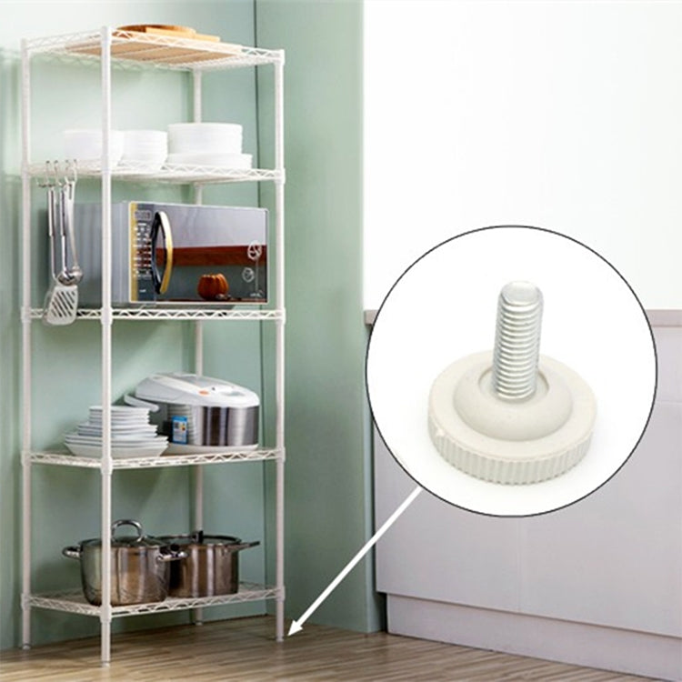 100 PCS Adjustable Foot Pad Furniture Screw Support Stub, M6x12, M6x12