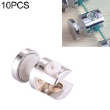 10 PCS Zinc Alloy Bright Fixed Bracket Connection 8mm Cylindrical Glass Fixing Clamp with Base, 8mm Cylindrical, with Base 8mm Cylindrical, with Base