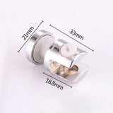 10 PCS Zinc Alloy Bright Fixed Bracket Connection 8mm Cylindrical Glass Fixing Clamp with Base, 8mm Cylindrical, with Base