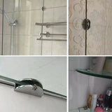 10 PCS Zinc Alloy Bright Fixed Bracket Connection 8mm Cylindrical Glass Fixing Clamp with Base, 8mm Cylindrical, with Base