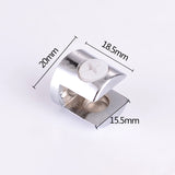 15 PCS Zinc Alloy Bright Fixed Bracket Connection 12mm Cylindrical Glass Fixing Clamp, 12mm Cylindrical