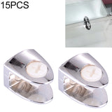15 PCS Zinc Alloy Bright Fixed Bracket Connection Nail Glass Fixing Clamp, Nail Nail