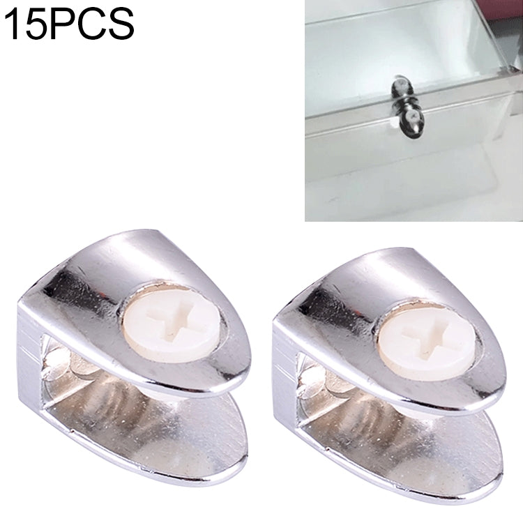 15 PCS Zinc Alloy Bright Fixed Bracket Connection Nail Glass Fixing Clamp, Nail Nail