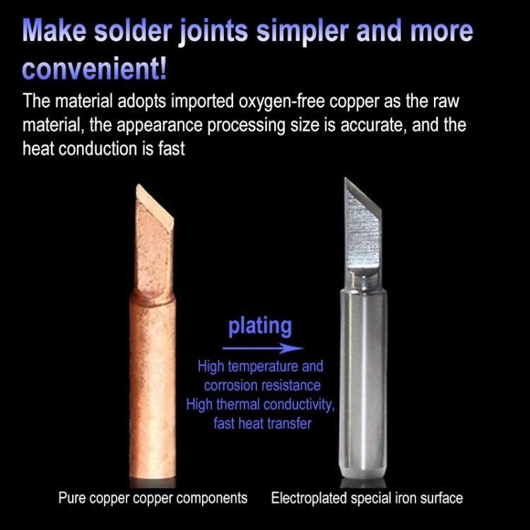 10 PCS 900M-T-B Pointed End Lead-free Electric Welding Soldering Iron Tips, For 900M-T-B