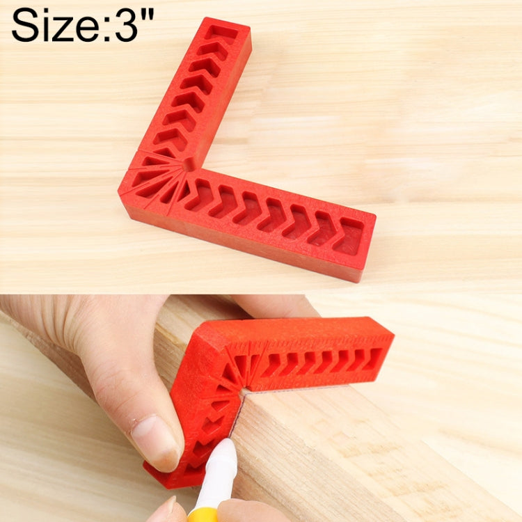 3 Inch Plastic 90 Degree Woodworking Auxiliary Positioner Square Ruler Fixing Tool, 3 Inch 3 Inch