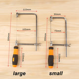 U Shape Hacksaw with Blades for Metal / Wood / Plastic Tube / Wire DIY Hand Tool Portable Woodworking Saw, Width: 105mm, Size: Large