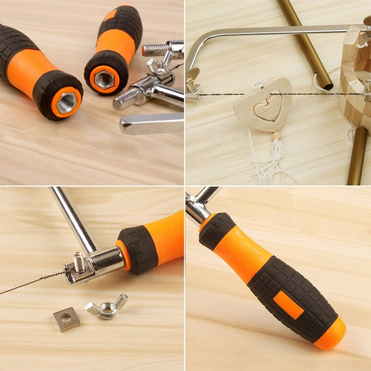 U Shape Hacksaw with Blades for Metal / Wood / Plastic Tube / Wire DIY Hand Tool Portable Woodworking Saw, Width: 105mm, Size: Large