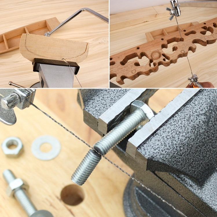 U Shape Hacksaw with Blades for Metal / Wood / Plastic Tube / Wire DIY Hand Tool Portable Woodworking Saw, Width: 105mm, Size: Large