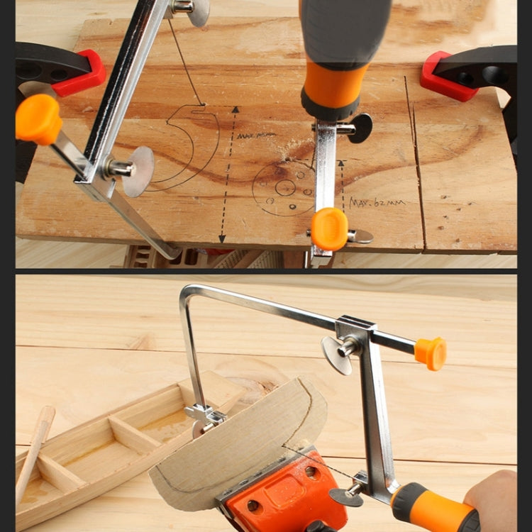 U Shape Hacksaw with Blades for Metal / Wood / Plastic Tube / Wire DIY Hand Tool Portable Woodworking Saw, Width: 105mm, Size: Large