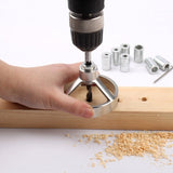 16 in 1 Drill Guide Vertical Pocket Hole Jig 5/6/7/8/9/10/12mm Drill Bit Hole Locator Stainless Steel Woodworking Jig Kit, 16 in 1