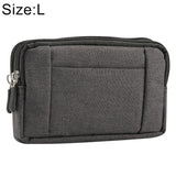 Sports Denim Universal Phone Bag Waist Bag for 5.5~6.3 inch Smartphones, Size: L, L