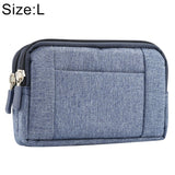 Sports Denim Universal Phone Bag Waist Bag for 5.5~6.3 inch Smartphones, Size: L, L