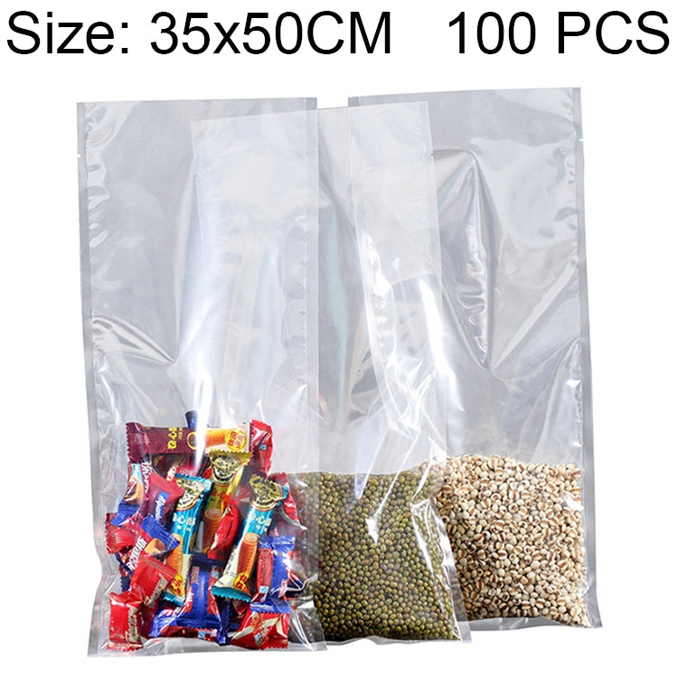 100 PCS Food Vacuum Packaging Transparent Plastic Bag Nylon Fresh-keeping Bag, Size: 25cm x 35cm, Size: 35cm x 50cm Size: 35cm x 50cm