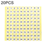 20 PCS Round Shape Number Sticker Shoe Size Label, Number 0-99, Number 0-99 Number 0-99