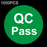 1000 PCS Round Shape QC Pass Sticker QC Pass Label Green