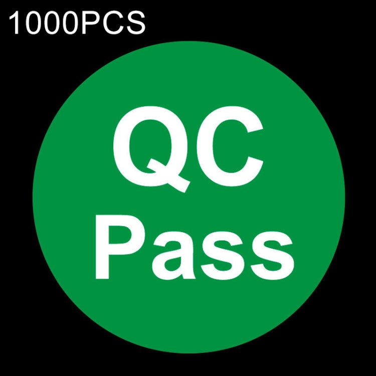 1000 PCS Round Shape QC Pass Sticker QC Pass Label Green