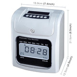 LCD Screen Electronic Time Clock Paper Card English Attendance Machine Punch Machine, Support Music Bell, LCD Screen