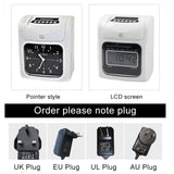 LCD Screen Electronic Time Clock Paper Card English Attendance Machine Punch Machine, Support Music Bell, LCD Screen