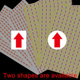 20 PCS Round Shape Self-adhesive Arrow Rework Sticker Rework Label, Round Shape