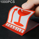1000 PCS Self-adhesive English Warning Sticker Fragile Label, Size: 5.5x5.5cm, 5.5 x 5.5cm 5.5 x 5.5cm