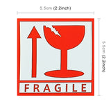 1000 PCS Self-adhesive English Warning Sticker Fragile Label, Size: 5.5x5.5cm, 5.5 x 5.5cm