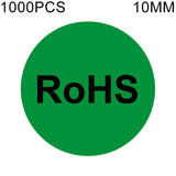 1000 PCS Round Shape Self-adhesive RoHS Sticker RoHS Label, Diameter: 10mm Default Title