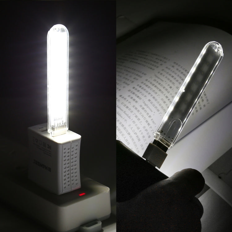 8LEDs 5V 200LM USB LED Book Light Portable Night Light, with 8 Pin Adapter, with 8 Pin Adapter