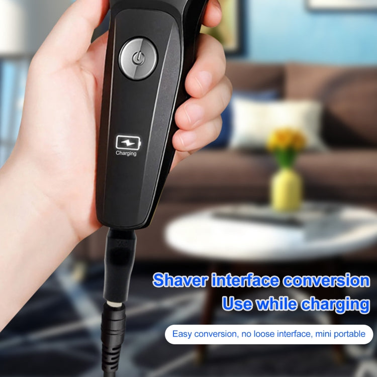 DC 5.5 x 2.1mm Female to Shaver Interface Female Power Supply Conversion Converter, Double Slot