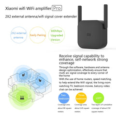 Original Xiaomi Mi WiFi Amplifier Pro 300Mbps WiFi Smart Extender Router with 2x2 External Antennas, US Plug, Amplifier Pro