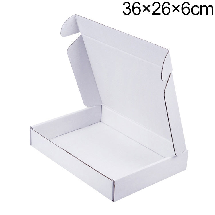 Shipping Box Clothing Packaging Box, Color: White, Size: 36x26x6cm, 36x26x6cm