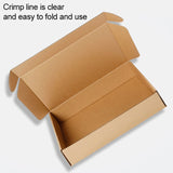 100 PCS Kraft Paper Shipping Box Packaging Box, Size: Q2, 13x8x2.5cm, 13x8x2.5cm