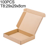 100 PCS Kraft Paper Shipping Box Packaging Box, Size: T8, 29x29x8cm, 29x29x8cm 29x29x8cm